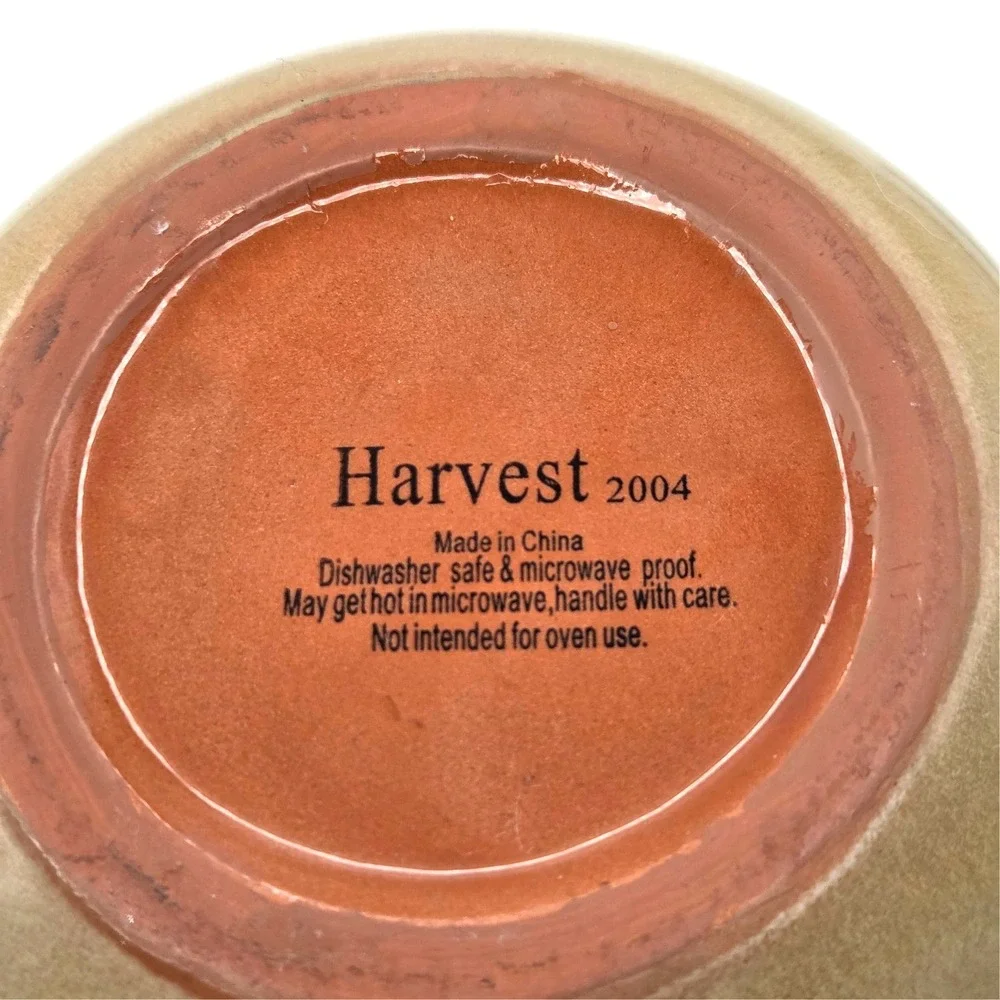 HARVEST 2004 CLAY PITCHER-THANKSGIVING FALL AUTUMN PUMPKIN POTTERY HOME DECOR‎